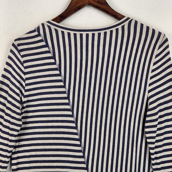 CAbi Style 3228 Ernest Striped Tee Size Small. Navy & Oatmeal - Picture 7 of 14